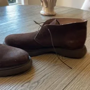 Like new Salvatore Ferragamo chukka boots.  Brown suede.  Size 10.5 D Salvatore Ferragamo Brown Suede Boots for Women for sale | eBay main image 4